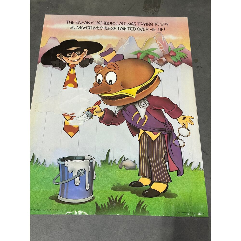McDonald's, Poster, Hamburglar, McCheese, Print, Fast Food, ~ 251008-WH BBB